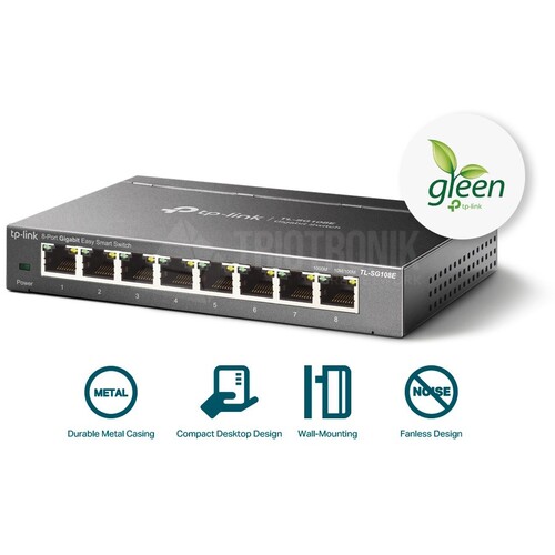 TL-SG108E TP-Link 8-Port Gigabit Easy Smart Switch Produktbild Additional View 1 L