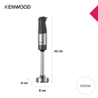 0W22111073 Kenwood HBM60.307GY Stabmixer XL+ Triblade mit Schneebesen, Zerkleiner Produktbild 1 S