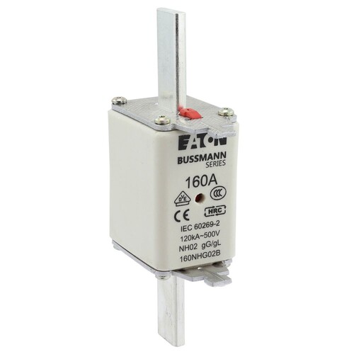 160NHG02B Eaton NH FUSE 160A 500V GG/GL SIZE 02 NH FUSE 160A 500V GL/GG SIZE 02 Produktbild Additional View 1 L