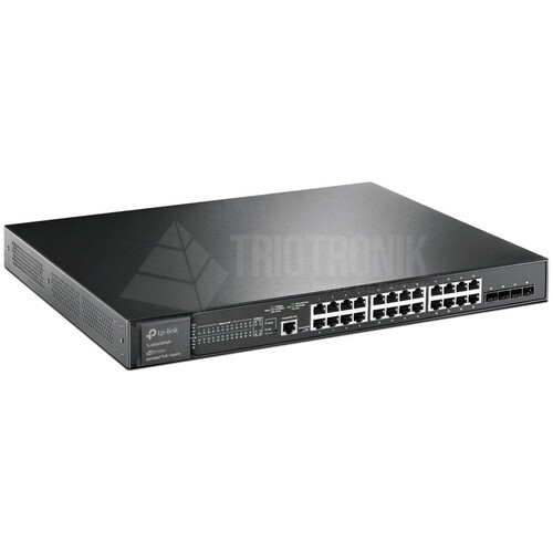 TL-SG3428XMP TP-Link JetStream 24 Port Gigabit and 4 Port 10GE SFP+ L2+ Produktbild Additional View 1 L