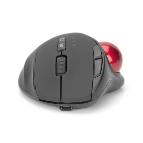 DA-20156 Digitus DA 20156 Wireless Ergonomic Optical Trackball Mouse, red  Produktbild Additional View 1 L