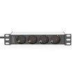 DN-95418 Digitus DN 95418 1U Aluminum PDU, 254 mm (10) rack mount, 2m Kabel, Produktbild 1 S
