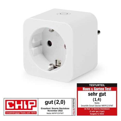 WIFIP121FWT Nedis Smartlife Smart Stecker , WLAN , 3680W Produktbild Additional View 1 L