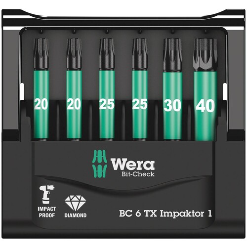 05057693001 Wera Bit Check 6 TX Impaktor 1 Produktbild Additional View 1 L