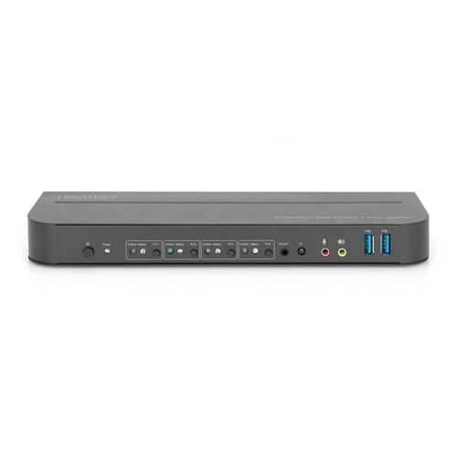 DS-12890 Digitus KVM Switch, 4x1,DP, DP/HDMI Out,USB 4Kx2K@60Hz Produktbild Additional View 1 L