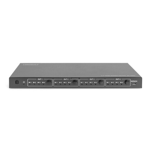 DS-55511 Digitus 4x4 HDMI Matrix Switch, 4K/60Hz 18 Gps, HDR, EDID, Downscaler,  Produktbild Additional View 1 L