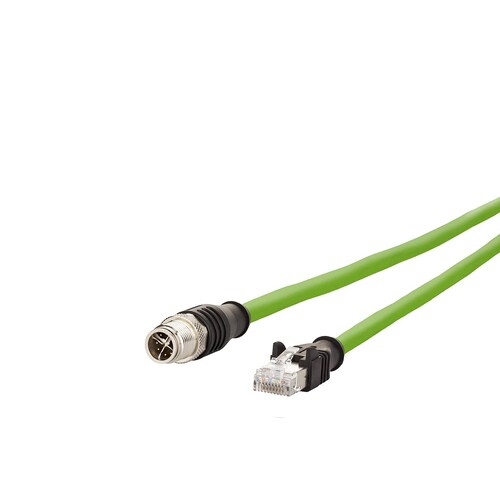 142M2X15010 Metz Connect M12 Industrial Ethernet Leitung, X- kodiert, 1,0 m, M1 Produktbild Additional View 1 L