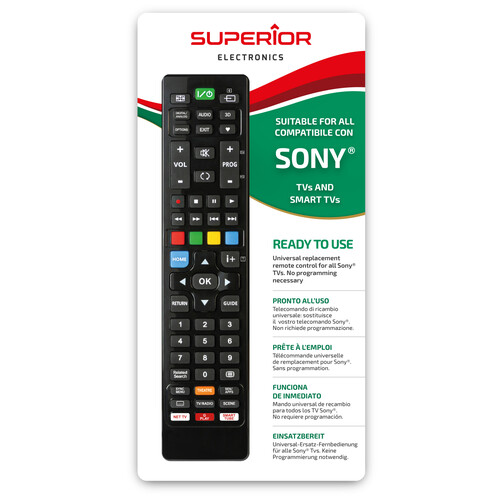 SUPTRB005 Superior Fernbedienung für alle Sony TV/Smart TV Ready to use Produktbild Additional View 1 L
