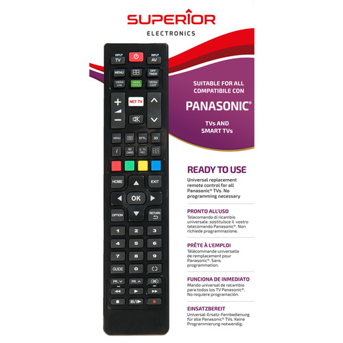 SUPTRB003 Superior Fernbedienung für alle Panasonic TV/Smart TV Ready to use Produktbild Additional View 1 L