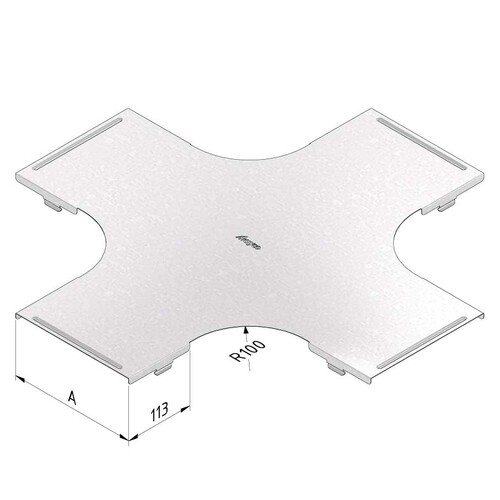 15752 Trayco CT CX 400 PG Kabelrinne Deckel X Stück B=400mm, Sendzimir Produktbild Additional View 1 L