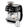 EGF03BLEU SMEG Siebträgermaschine mit integrierter Kaffeemühle, Schwarz, Alum Produktbild Additional View 1 S