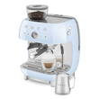 EGF03PBEU SMEG Siebträgermaschine mit integrierter Kaffeemühle, Pastellblau,  Produktbild Additional View 1 S