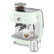 EGF03PGEU SMEG Siebträgermaschine mit integrierter Kaffeemühle, Pastellgrün,  Produktbild Additional View 1 S