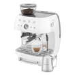 EGF03WHEU SMEG Siebträgermaschine mit integrierter Kaffeemühle, Weiß, Alumini Produktbild 1 S