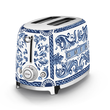 TSF01DGBEU SMEG Dolce & Gabbana Blu Mediterraneo, 2-Schlitz-Toaster, kompak Produktbild Additional View 1 S