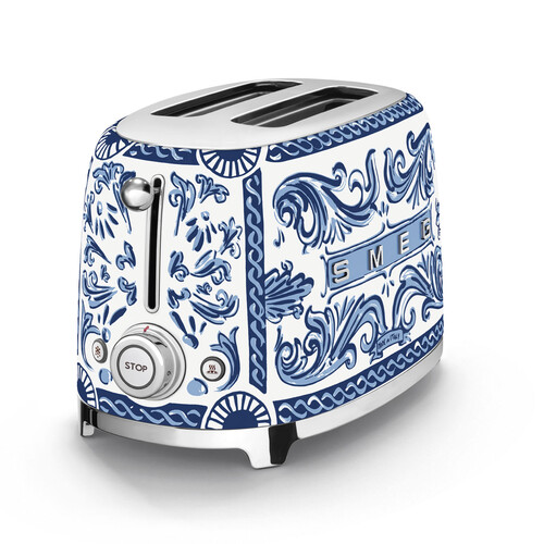 TSF01DGBEU SMEG Dolce & Gabbana Blu Mediterraneo, 2-Schlitz-Toaster, kompak Produktbild Additional View 1 L