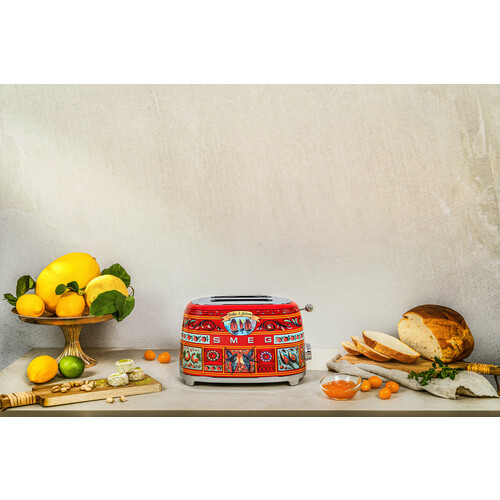 TSF01DGEU SMEG Dolce & Gabbana Sicily is my love, 2-Schlitz-Toaster, kompakt, 6  Produktbild Additional View 1 L