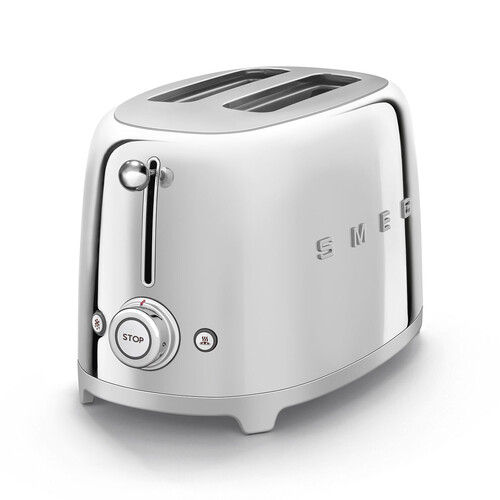 TSF01SSEU SMEG 50s Style, 2-Schlitz- Toaster, kompakt, Chrom, 6 Röstgradstuf Produktbild Additional View 1 L
