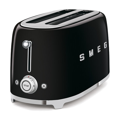 TSF02BLEU SMEG 50s Style, 2-Schlitz- Toaster, lang, Schwarz, 6 Röstgradstufe Produktbild Additional View 1 L