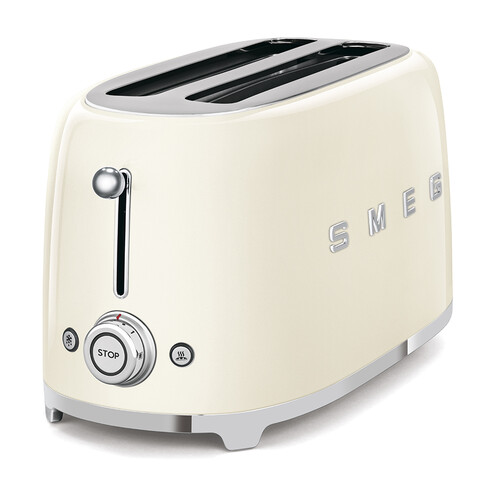TSF02CREU SMEG 50s Style, 2-Schlitz- Toaster, lang, Creme, 6 Röstgradstufen, Produktbild Additional View 1 L