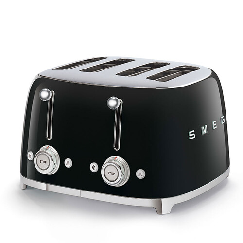 TSF03BLEU SMEG 50s Style, 4-Schlitz- Toaster, Schwarz, 2 unabhängig steuerba Produktbild Additional View 1 L