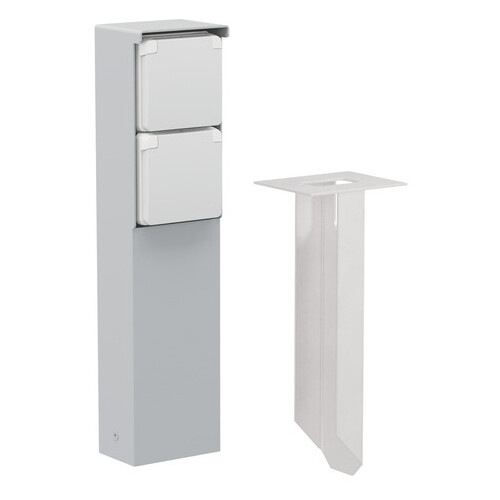 700-36825 Niko Spritzwassergeschützte Anschlusssäule mit Doppelsteckdose, Sch Produktbild Additional View 1 L