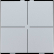 121-51004 Niko 4 fach Taster für Niko Home Control, sterling coated Produktbild 1 S