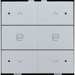 121-52036 Niko Zweifach Taster mit LED für Niko Home Control, sterling coated Produktbild 1 S