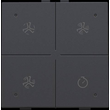 122-52054 Niko Belüftungssteuerung mit LED für Niko Home Control, anthracite c Produktbild 1 S