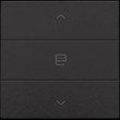200-51033 Niko Einfach Motorsteuertaster für Niko Home Control, piano black coat Produktbild 1 S
