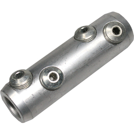 182474 Intercable Al-Schraubverbinder, verzinnt, mit Trennwand, mit 4 Gewindes Produktbild front M