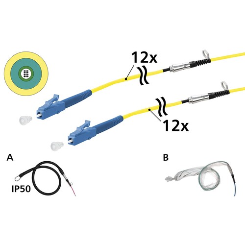 152U129JJ5030G Metz Connect OpDAT VIK Universalkabel 12xOS2, LC-LC, 30 m, ein Produktbild Additional View 1 L