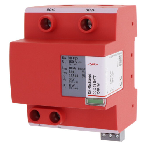 900095 Dehn Kombiableiter DEHNcharge T1 BATT 1500 FM für Batteriespeichersystem Produktbild Additional View 1 L