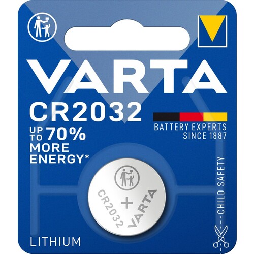 06032101401 VARTA ELECTRONICS CR2032 (1STK.-BL.) Knopfzellenbatterie 3V Produktbild Additional View 2 L