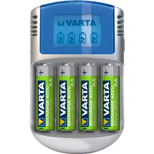 57070201451 Varta LCD Charger inkl. 4xAA 2600mAh + 12V & USB Akku-Ladegerät Produktbild Additional View 2 L