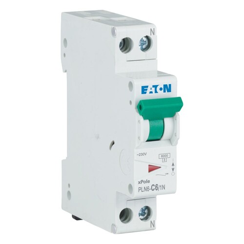 263279 EATON PLN6-C6/1N-DE Leitungsschutzschalter 6A 6kA, 1+Npolig, Produktbild Additional View 2 L