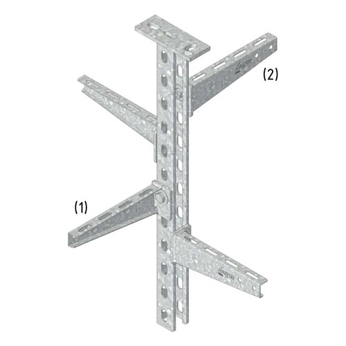 18882 Trayco P41-3W-0300-DG Hängestiel 300 3-seitige Perforation Produktbild Additional View 2 L