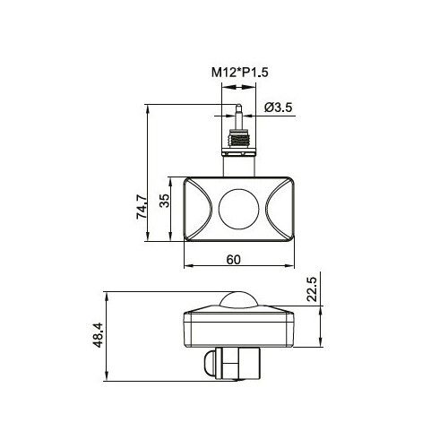 2811348 Eltropa ELAS PIR-Sensor Bewegungsmelder 120° schwarz IP66 Produktbild Additional View 2 L