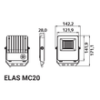 2811344 Eltropa ELAS MC20 LED- Anbaustrahler 10-20W 2400lm IP66 schwarz Produktbild Additional View 2 S