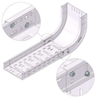 10163 Trayco CT60-RB90-100-PG Kabelrinne Steigestück 100mm Produktbild Additional View 2 S