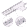 10180 Trayco CT60-T-200-PG Kabelrinne T-Stück 200 Produktbild Additional View 2 S