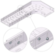 10077 Trayco CT60-B90-500-PG Kabelrinne Bogen 500 Produktbild Additional View 2 S