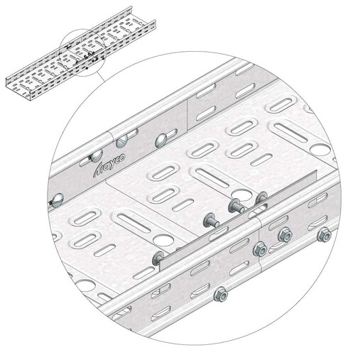 11556 Trayco CT110 J DG Kabelrinne Verbinder   Cable Tray Joint Produktbild Additional View 2 L
