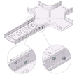 10192 Trayco CT60-X-300-PG Kabelrinne X-Stück 300 Produktbild Additional View 2 S