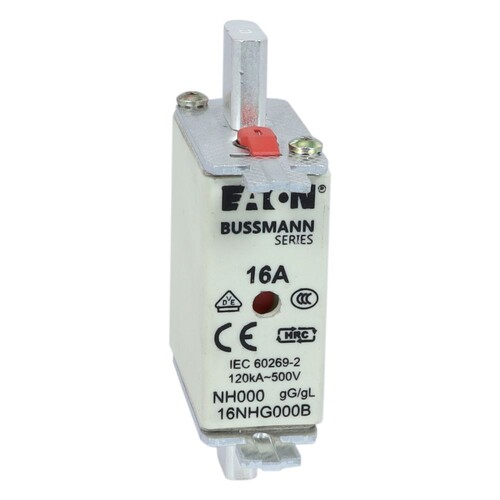 16NHG000B Eaton NH FUSE 16A 500V GG/GL SIZE 000  NH FUSE 16A 500V GL/GG SIZE 0 Produktbild Additional View 2 L