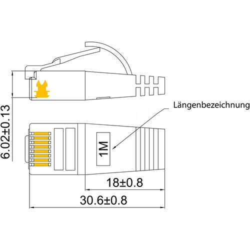 PKW-LIGHT-STP-K6 7.5 Wirewin Kat6 Light Patchkabel rund 7,5m grau Produktbild Additional View 2 L