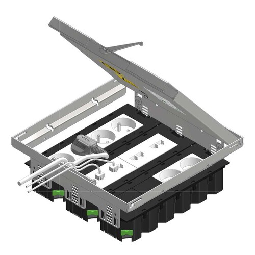 15642 Trayco FS-HC15-SQ-260-SS304 Klappdeckel the Box Edelstahl Produktbild Additional View 2 L