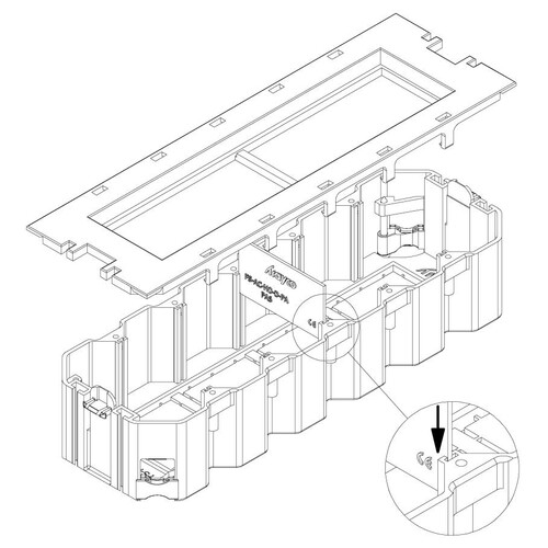 15653 Trayco FS-AC-HO-D-PA9011 Trennsteg f. GerÃ€tebecher Produktbild Additional View 2 L