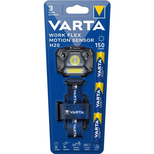 18648101421 Varta Work Flex Motion Sensor H20 LED Stirnlampe Produktbild Additional View 2 L