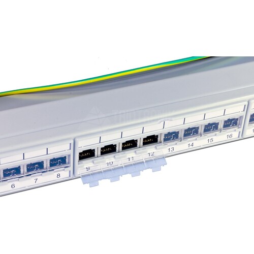 DVP-WW-K6A 24 Wirewin 24 Port 19\ KAT6A Patch Panel, geschirmt, LSA+, Hellgrau Produktbild Additional View 2 L